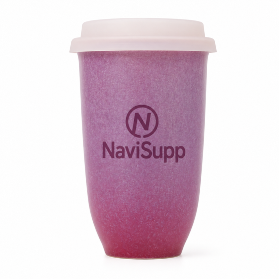 NaviSupp Berry Purple Ceramic Travel Cup - 16 oz